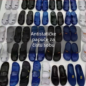 Antistatijske papuče s debelom PU sole, protuklizne unutarnje papuče za elektroniku tvornice, prašinu otporne radne cipele za muškarce i žene