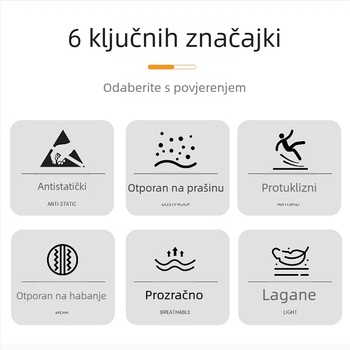 Antistatijske papuče s debelom PU sole, protuklizne unutarnje papuče za elektroniku tvornice, prašinu otporne radne cipele za muškarce i žene
