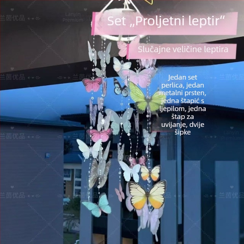 DIY komplet leptir zvončić za unutarnju zidnu dekoraciju – proljetna tema, poklon za djevojku ili najbolju prijateljicu