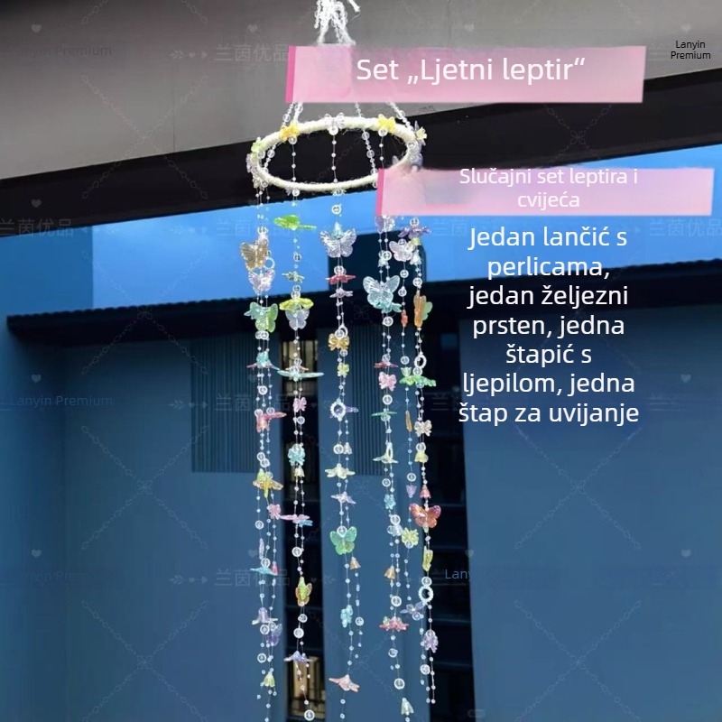 DIY komplet leptir zvončić za unutarnju zidnu dekoraciju – proljetna tema, poklon za djevojku ili najbolju prijateljicu