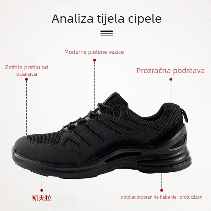Ljetne prozračne sigurnosne cipele za gradilište s zaštitom od udara i probijanja, mirisna kontrola, izolacija 10 kV za zavarivače, lagane i otporne radne cipele