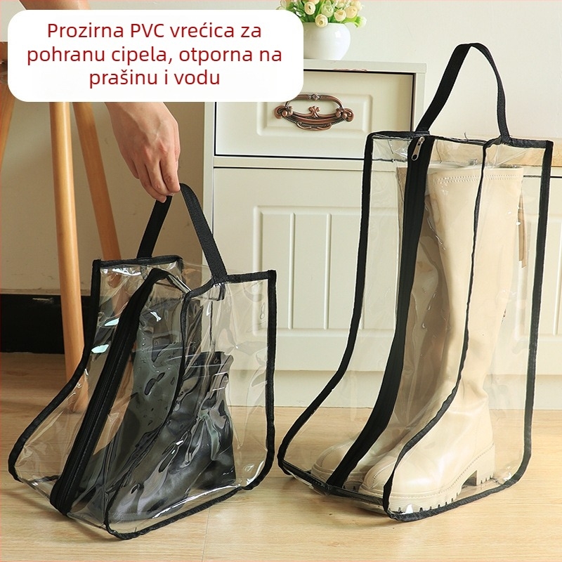 PVC prozirne vrećice za pohranu obuće sa zatvaračem, za duge i kratke cipele i čizme