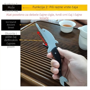 Set od nehrđajućeg čelika za čaj: nož za čaj, škare za čaj, kliješta za čaj i čajna igla
