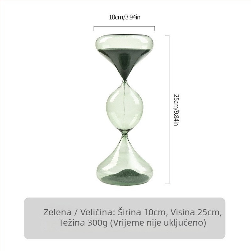 Kreativni stakleni pješčani sat s trostrukim geometrijskim oblikom, personalizirani ukras za nordijski dom