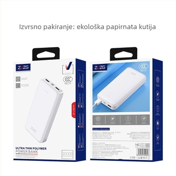 ZUZG3c certificirana vanjska baterija 10000mAh, više izlaza, 10W sporo punjenje, tanko i lagano