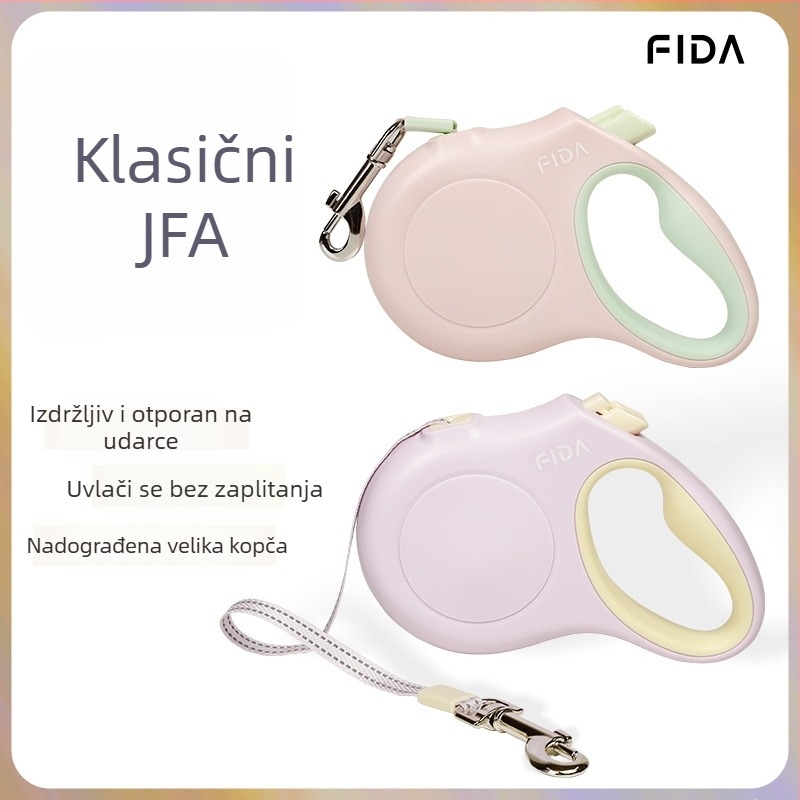 FIDA JFA automatska povodac za pse, za male, srednje i velike pse, otporna na zaplitanje i izdržljiva