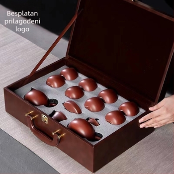 Set čajnika od ljubičaste gline za kućnu uporabu – Xi Shi lonac s dizajnom Da Hong Pao, cjeloviti set čaja u poklon kutiji