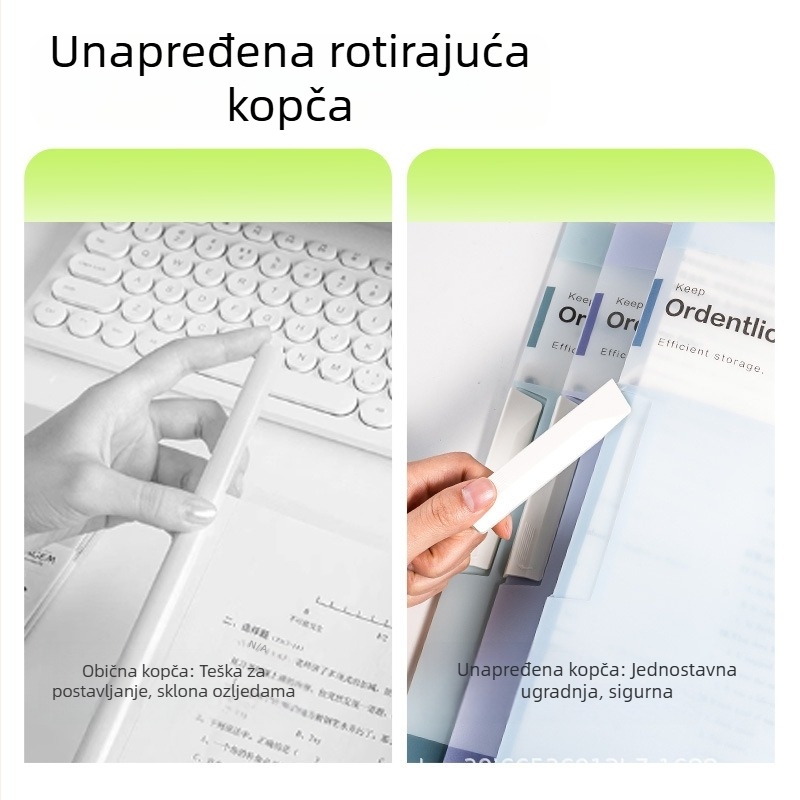 Deli PP682 A4 Rotirajuća fascikla za dokumente i ispite, studentski organizator