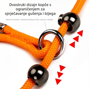 Povodac za pse srednjih i velikih pasmina — udoban za ruku, dizajn protiv gušenja, izdržljiva najlonska vodilica
