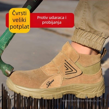 Muške zaštitne radne cipele s čeličnim prstom, otporne na udarce i probijanje, otporne na habanje, prozračne, za ljeto, za zavarivanje