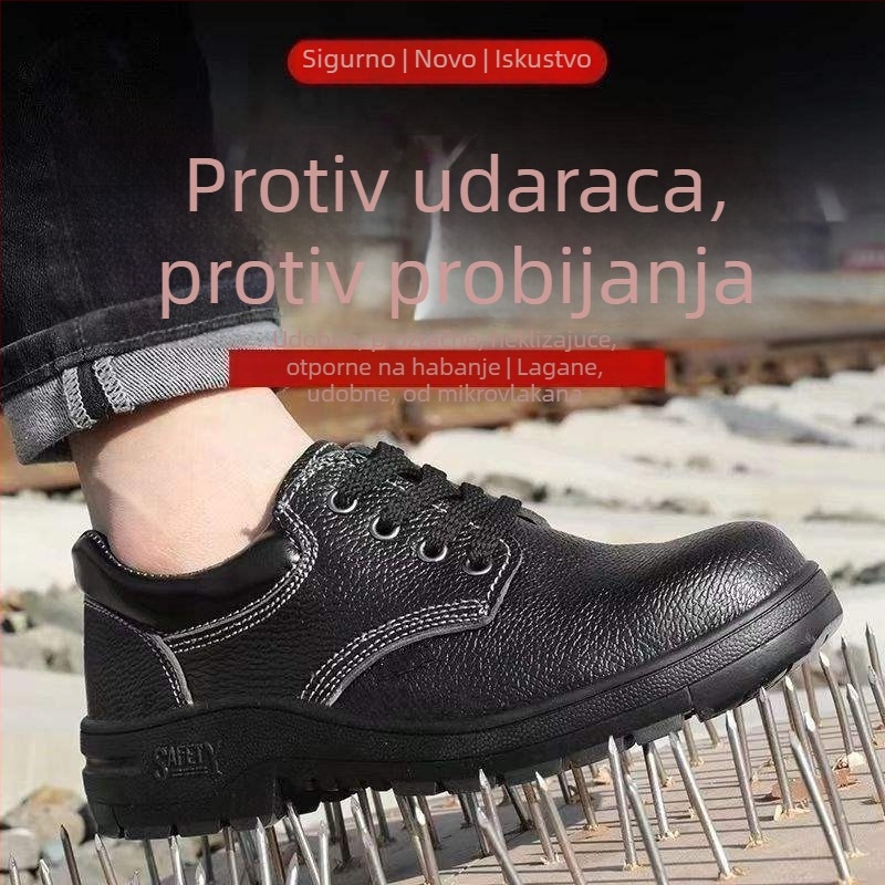 Muške zaštitne cipele s čeličnom pločom i čeličnim prstom, otporne na udarce i probijanje, udobne i prozračne, zaštitne cipele za gradilišta