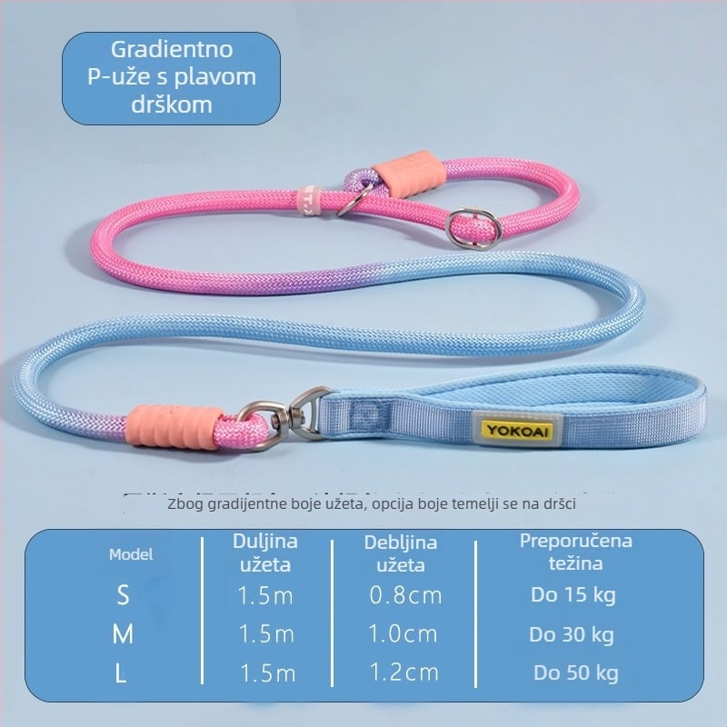 P-Leash protiv vučenja za pse, sprječava zaplitanje, za srednje i velike pse, set vodilica i ogrlica