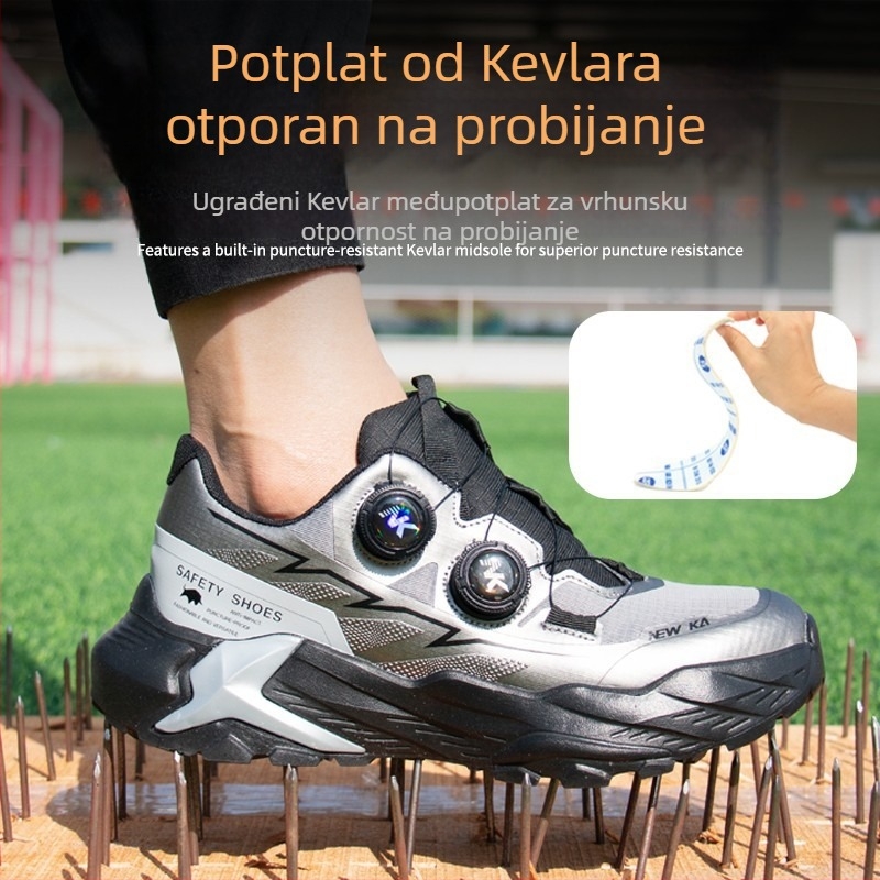 Muške cipele sigurnosti s čeličnim prstom, zaštita od udara i proboja, otporne na trošenje, mekan đon