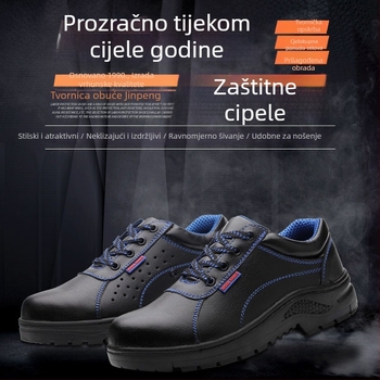 Muške sigurnosne cipele za ljeto – prozračne, otporne na klizanje, izdržljive s mekim potplatom, čelični vrh, zaštita od udara