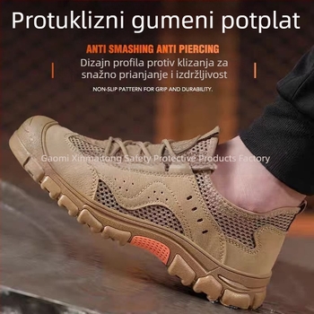 prozračne radne cipele s čeličnim prstom, zaštita od udara i probijanja, otporne na ulje i kiseline, lagane, otporne na habanje, mekana potplata, protiv mirisa