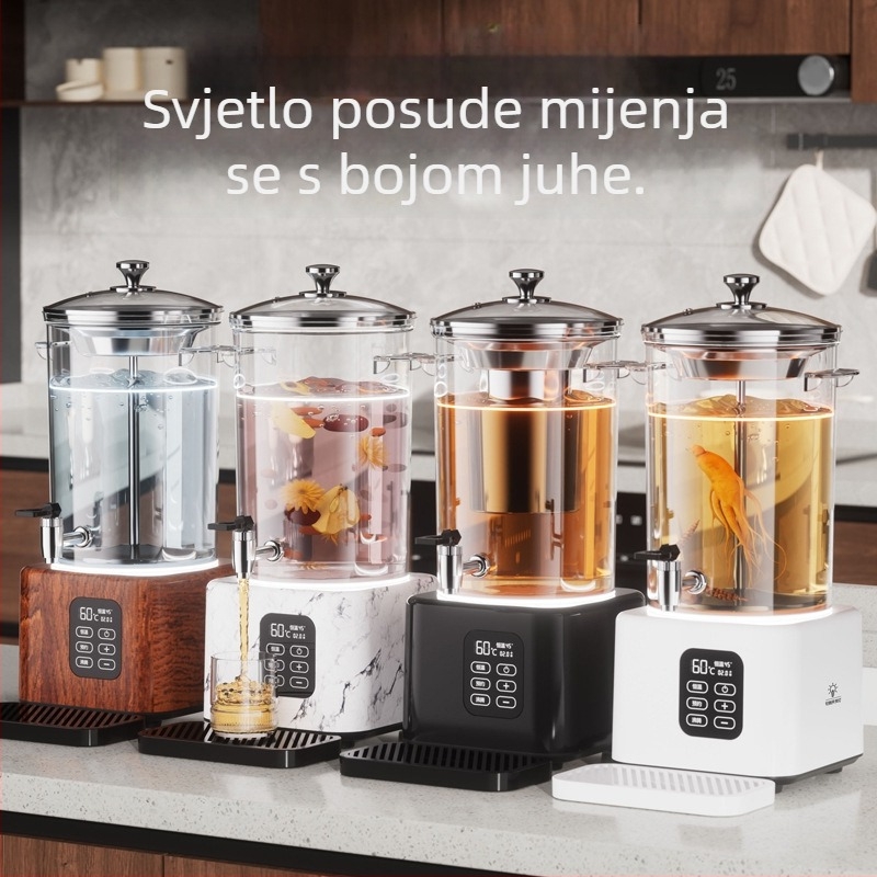 Komercijalni inteligentni aparat za pripremu čaja, potpuno automatni parni sustav za čaj s velikim kapacitetom, električno grijanje i izolirani spremnik tople vode