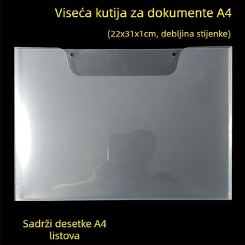 Zidna kutija za dokumente s prozirnim informativnim panelom, višenamjensko skladište dokumenata