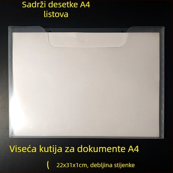 Zidna kutija za dokumente s prozirnim informativnim panelom, višenamjensko skladište dokumenata
