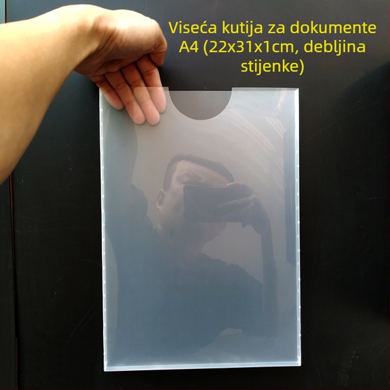 Zidna kutija za dokumente s prozirnim informativnim panelom, višenamjensko skladište dokumenata