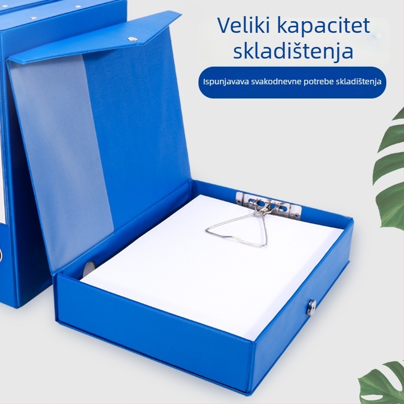 PVC kutija za dokumente s metalnom kopčom, tvrdi kućište s magnetskim zatvaračem za dokumente i A4 datoteke