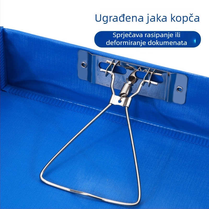 PVC kutija za dokumente s metalnom kopčom, tvrdi kućište s magnetskim zatvaračem za dokumente i A4 datoteke