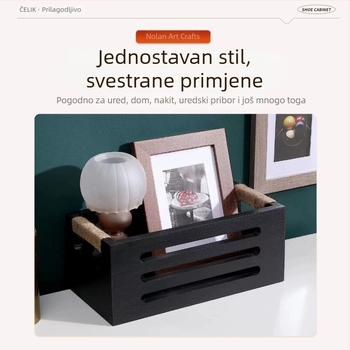 Drvena stolna kutija za dokumente i toaletni papir