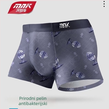 Shanoya muške bokserice od bambusovih vlakana, 2 komada, prozračne, srednje visine struka, jednobojne, u poklon kutiji