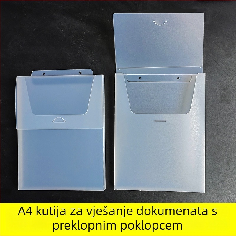 A4 viseća kutija za dokumente s prozirnim preklopnim poklopcem