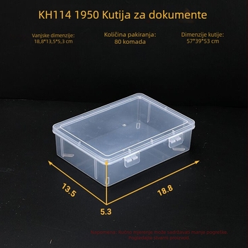 Prozirna plastična kutija za organizaciju: datoteke, dijelovi, nakit i uredske potrepštine