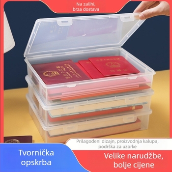 Prozirna A4 kutija za dokumente – stolni organizator za dom i ured