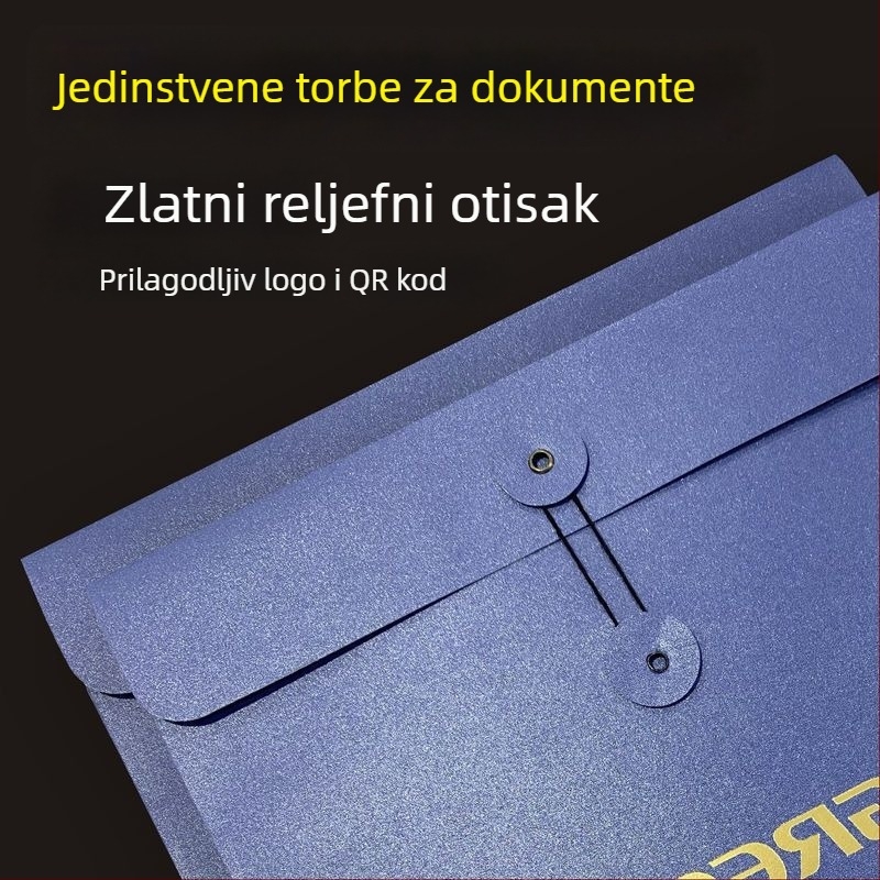 A4 mapa s logom u zlatnom foliju na debelom perl papiru