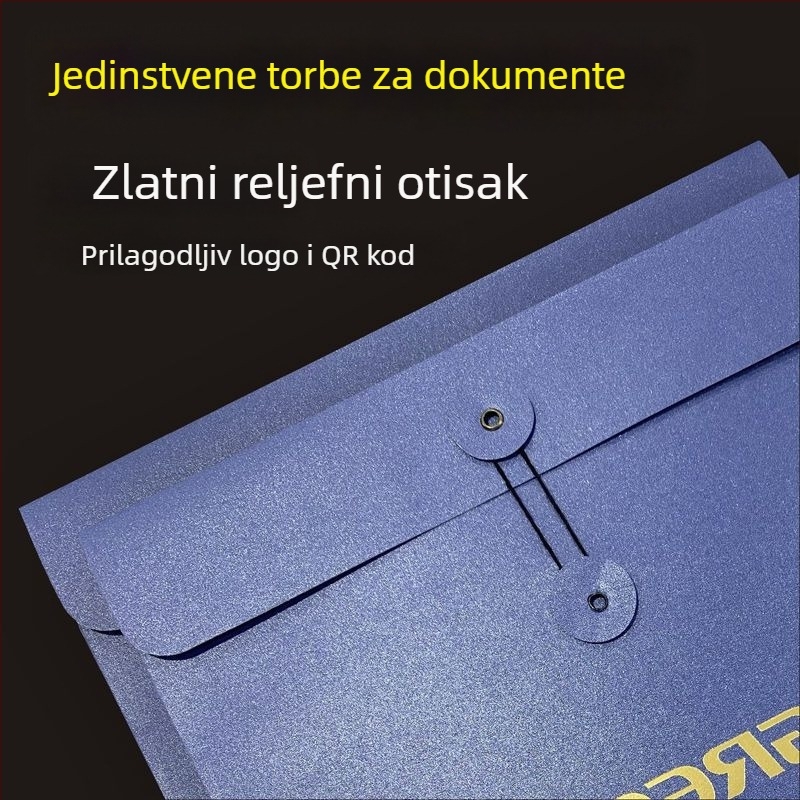 A4 mapa s logom u zlatnom foliju na debelom perl papiru