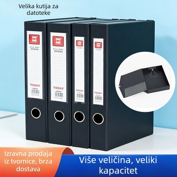 PVC kutija za uredske dokumente s pritisknim klipsom, za A4 dokumente i račune, uredski organizator