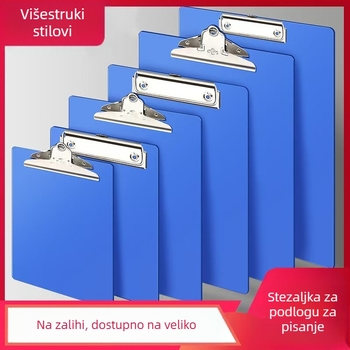 Plastična mapa za dokumente s klipom za A4/A5/A6, podloga za pisanje i klips za račune – uredski dodatak