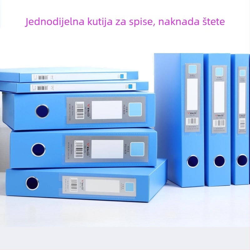 Deblja jedinstvena kutija za A4 dokumente, plastična kutija za pohranu dokumenata i računa, uredski pribor