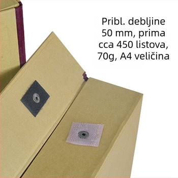 A4 kutija za dokumente od kraft papira s logotipom – uredsko skladištenje