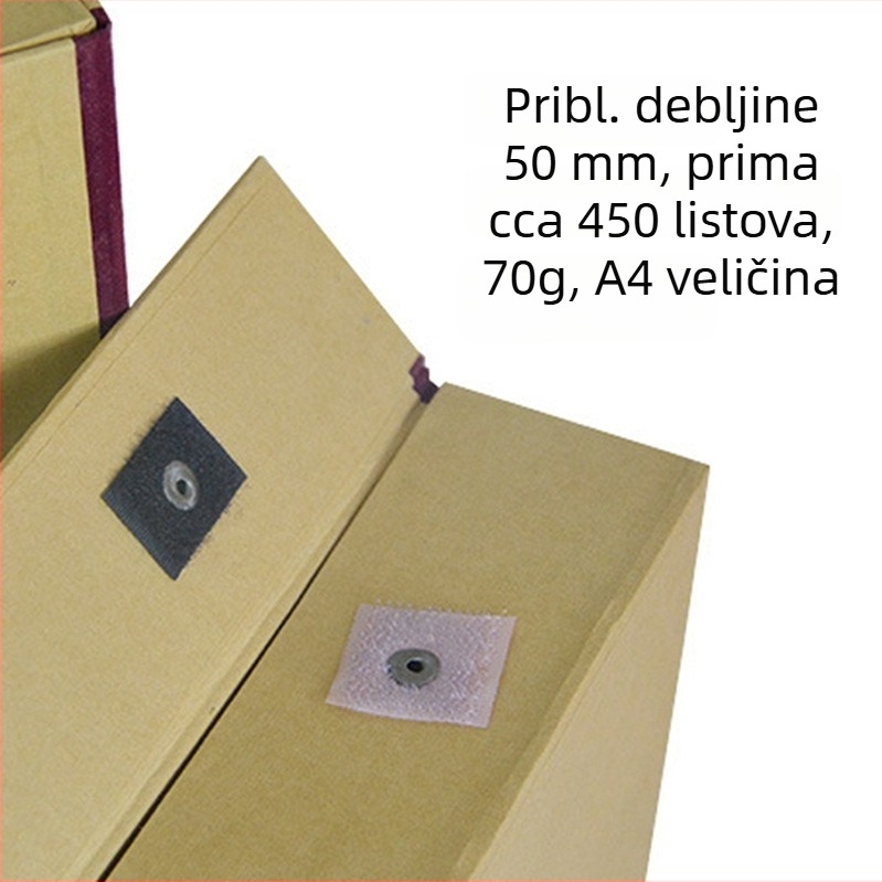 A4 kutija za dokumente od kraft papira s logotipom – uredsko skladištenje