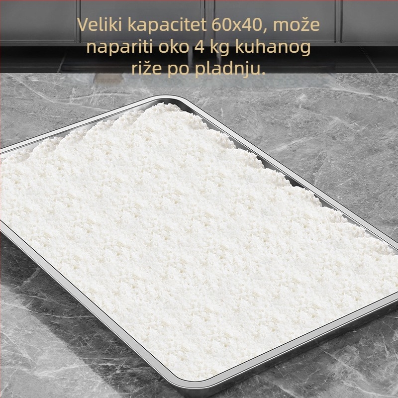 304 nehrđajući čelik: kvadratne i pravokutne posude za parenje s otvorima, za rižu, parena peciva i čaj — parni ormarić i parna kolica