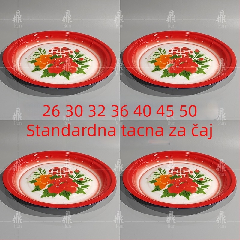 Emajlirani tanjur, čajni pladanj, tanjur za voće, veliki emajlirani tanjur