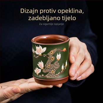 Ručna Yixing šalica od ljubičaste glinene – Magnolia Master čajna šalica