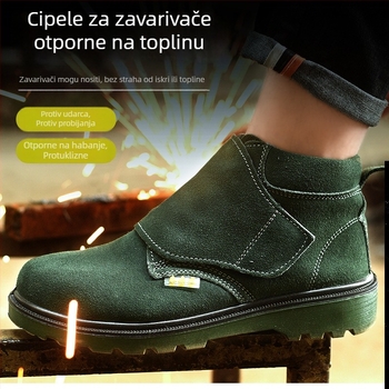 Muške sigurnosne cipele za zavarivanje, otporne na udarce i probijanje, prozračne s čvrstom podom, otporne na ulje i habanje