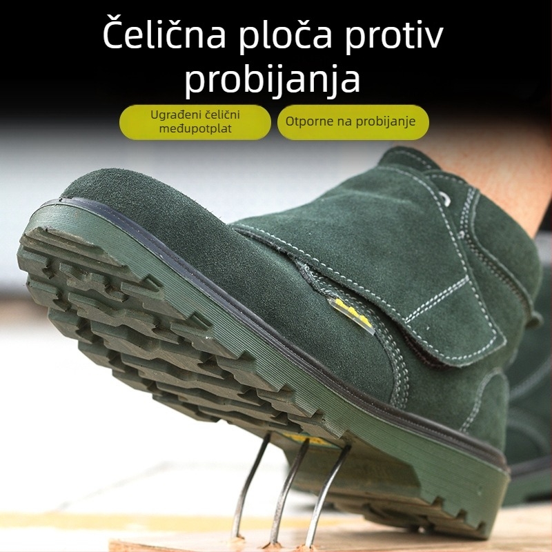 Muške sigurnosne cipele za zavarivanje, otporne na udarce i probijanje, prozračne s čvrstom podom, otporne na ulje i habanje