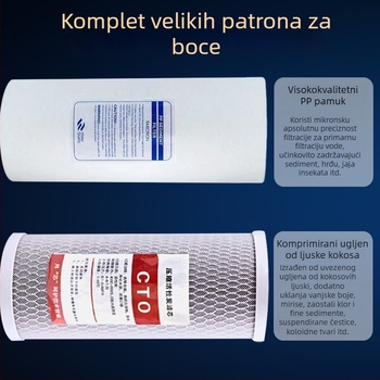 10-inčni element filtra za vodu, Meltblown, CTO aktivirani ugljen, pred-filtr za cijelu kuću