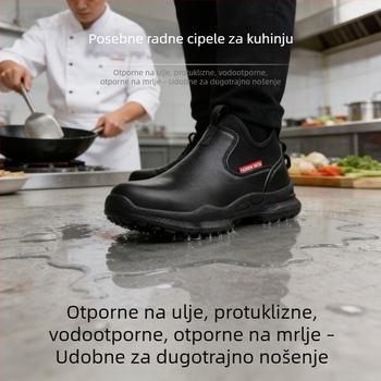 Kuharske cipele za muškarce i žene – protuklizne, otporne na ulje i vodu, niski vrh, prozračne i izdržljive, zaštita od probijanja