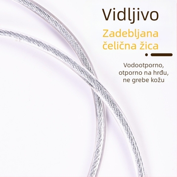 Lajna za psa od čeličnog užeta, otporna na ugrize, za velike i male pse, debele i produžene dužine