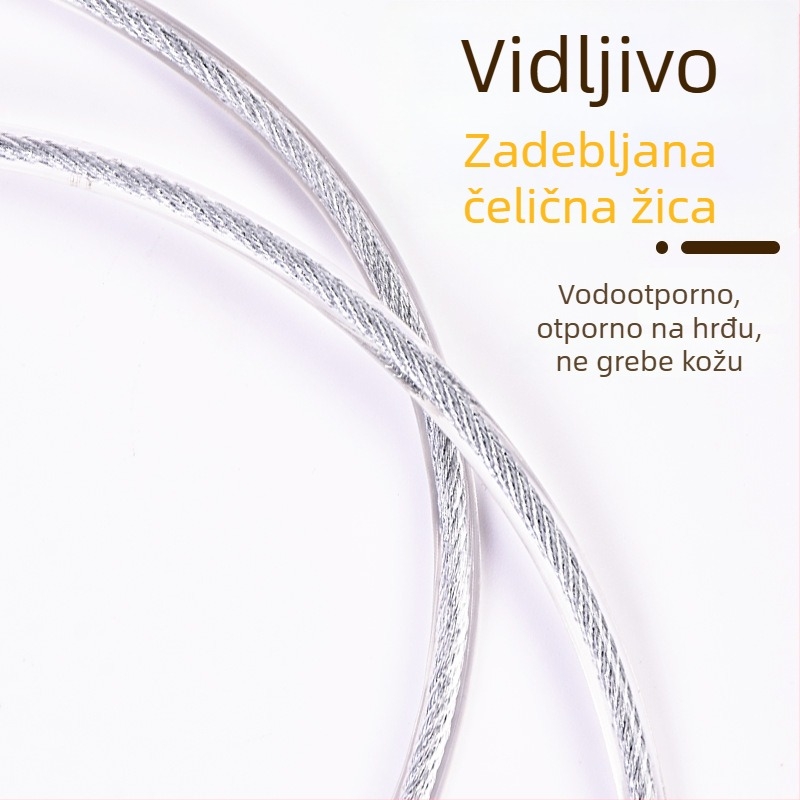 Lajna za psa od čeličnog užeta, otporna na ugrize, za velike i male pse, debele i produžene dužine