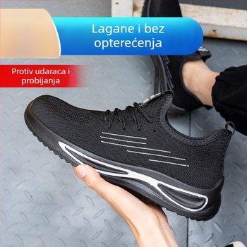 Nove zaštitne radne cipele s prozračnim Fly-Knit gornjim dijelom, čeličnim vrhom i čeličnom đonom, otporne na udarce i perforaciju, lagane, otporne na miris, za muškarce