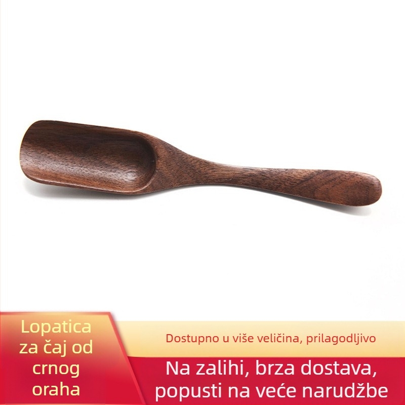 Drvena žličica od crnog oraha za čaj i kavu, žličica za začine, kućanski kuhinjski alat