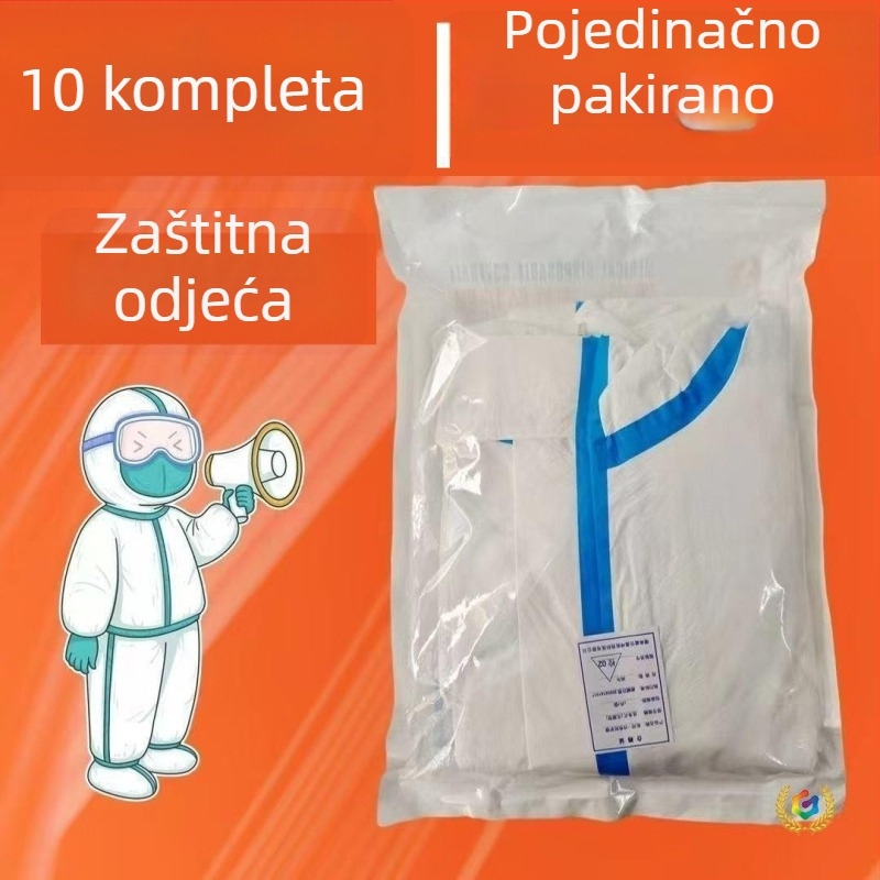 Individualno pakirane zaštitne odjeće za poljoprivredu, nanošenje sprejom, rad na naftnom polju i održavanje strojeva; vodootporno i otporno na vjetar.
