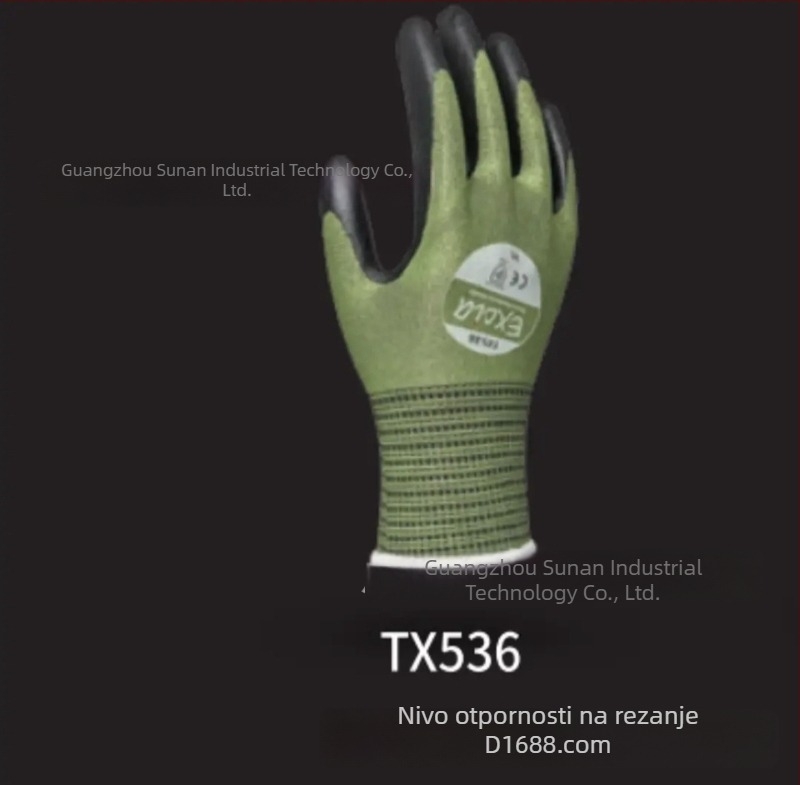 Ruiya rukavice s TX536NexPolymerTM premazom, D razina zaštite od posjekotina, prehrambene kvalitete, za strojarstvo i vanjsku uporabu